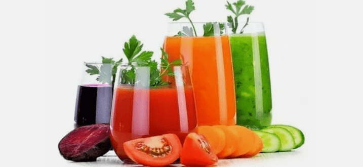 Japanische Gemüse -Diät -Säfte und Obst