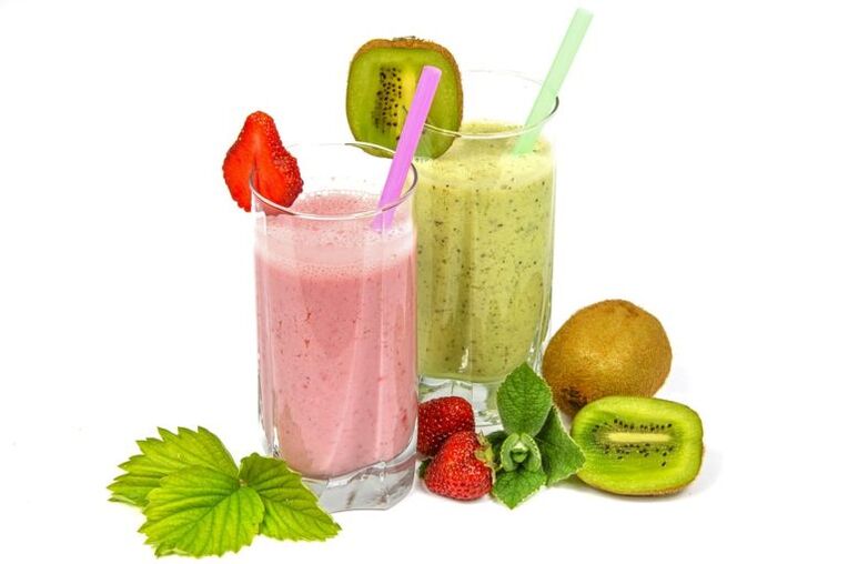 Frucht-Smoothies zur Gewichtsabnahme und Körperreinigung